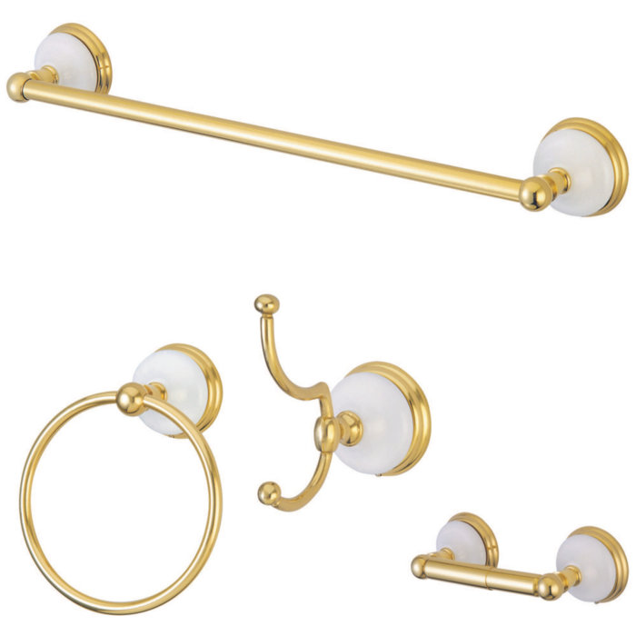 Kingston Brass Victorian 4 Piece Bathroom Hardware Set & Reviews